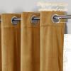 imageNICETOWN Halloween Black Curtains Patio Blackout Velvet Curtain Panels Media Movie Theater Room Decor Energyefficient Velvet Woven Home Theater Eyelet Top Drapes for Living Room 1 Pair W52xL96Gold Brown