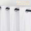 imageNICETOWN Halloween Black Curtains Patio Blackout Velvet Curtain Panels Media Movie Theater Room Decor Energyefficient Velvet Woven Home Theater Eyelet Top Drapes for Living Room 1 Pair W52xL96White