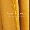 imageNICETOWN Halloween Black Curtains Patio Blackout Velvet Curtain Panels Media Movie Theater Room Decor Energyefficient Velvet Woven Home Theater Eyelet Top Drapes for Living Room 1 Pair W52xL96Warm Gold