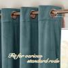imageNICETOWN Halloween Black Curtains Patio Blackout Velvet Curtain Panels Media Movie Theater Room Decor Energyefficient Velvet Woven Home Theater Eyelet Top Drapes for Living Room 1 Pair W52xL96Greyish Blue