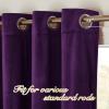 imageNICETOWN Halloween Black Curtains Patio Blackout Velvet Curtain Panels Media Movie Theater Room Decor Energyefficient Velvet Woven Home Theater Eyelet Top Drapes for Living Room 1 Pair W52xL96Purple