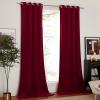 imageNICETOWN Halloween Black Curtains Patio Blackout Velvet Curtain Panels Media Movie Theater Room Decor Energyefficient Velvet Woven Home Theater Eyelet Top Drapes for Living Room 1 Pair W52xL96Red