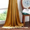 imageNICETOWN Halloween Black Curtains Patio Blackout Velvet Curtain Panels Media Movie Theater Room Decor Energyefficient Velvet Woven Home Theater Eyelet Top Drapes for Living Room 1 Pair W52xL96Gold Brown