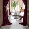 imageNICETOWN Halloween Black Curtains Patio Blackout Velvet Curtain Panels Media Movie Theater Room Decor Energyefficient Velvet Woven Home Theater Eyelet Top Drapes for Living Room 1 Pair W52xL96Red