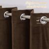 imageNICETOWN Halloween Black Curtains Patio Blackout Velvet Curtain Panels Media Movie Theater Room Decor Energyefficient Velvet Woven Home Theater Eyelet Top Drapes for Living Room 1 Pair W52xL96Brown