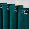 imageNICETOWN Halloween Black Curtains Patio Blackout Velvet Curtain Panels Media Movie Theater Room Decor Energyefficient Velvet Woven Home Theater Eyelet Top Drapes for Living Room 1 Pair W52xL96Teal
