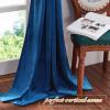 imageNICETOWN Halloween Black Curtains Patio Blackout Velvet Curtain Panels Media Movie Theater Room Decor Energyefficient Velvet Woven Home Theater Eyelet Top Drapes for Living Room 1 Pair W52xL96Blue