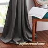 imageNICETOWN Halloween Black Curtains Patio Blackout Velvet Curtain Panels Media Movie Theater Room Decor Energyefficient Velvet Woven Home Theater Eyelet Top Drapes for Living Room 1 Pair W52xL96Grey