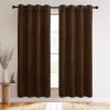 imageNICETOWN Halloween Black Curtains Patio Blackout Velvet Curtain Panels Media Movie Theater Room Decor Energyefficient Velvet Woven Home Theater Eyelet Top Drapes for Living Room 1 Pair W52xL96Brown
