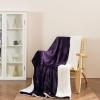 imageNICETOWN Halloween Twin Fleece Plush Blanket Fashion Fuzzy Gifts for Family Soft Lightweight Fluffy Fleece Plush Couch Blankets for Living RoomBedroomSofa 60 x 80 inches BlackPurple