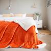 imageNICETOWN Halloween Twin Fleece Plush Blanket Fashion Fuzzy Gifts for Family Soft Lightweight Fluffy Fleece Plush Couch Blankets for Living RoomBedroomSofa 60 x 80 inches BlackOrange