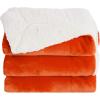 imageNICETOWN Halloween Twin Fleece Plush Blanket Fashion Fuzzy Gifts for Family Soft Lightweight Fluffy Fleece Plush Couch Blankets for Living RoomBedroomSofa 60 x 80 inches BlackOrange