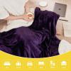 imageNICETOWN Halloween Twin Fleece Plush Blanket Fashion Fuzzy Gifts for Family Soft Lightweight Fluffy Fleece Plush Couch Blankets for Living RoomBedroomSofa 60 x 80 inches BlackPurple