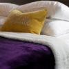 imageNICETOWN Halloween Twin Fleece Plush Blanket Fashion Fuzzy Gifts for Family Soft Lightweight Fluffy Fleece Plush Couch Blankets for Living RoomBedroomSofa 60 x 80 inches BlackPurple