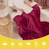 imageNICETOWN Halloween Twin Fleece Plush Blanket Fashion Fuzzy Gifts for Family Soft Lightweight Fluffy Fleece Plush Couch Blankets for Living RoomBedroomSofa 60 x 80 inches BlackBurgundy Red