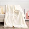 imageNICETOWN Halloween Twin Fleece Plush Blanket Fashion Fuzzy Gifts for Family Soft Lightweight Fluffy Fleece Plush Couch Blankets for Living RoomBedroomSofa 60 x 80 inches BlackWhite