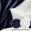 imageNICETOWN Halloween Twin Fleece Plush Blanket Fashion Fuzzy Gifts for Family Soft Lightweight Fluffy Fleece Plush Couch Blankets for Living RoomBedroomSofa 60 x 80 inches BlackNavy Blue