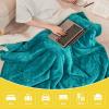 imageNICETOWN Halloween Twin Fleece Plush Blanket Fashion Fuzzy Gifts for Family Soft Lightweight Fluffy Fleece Plush Couch Blankets for Living RoomBedroomSofa 60 x 80 inches BlackTeal