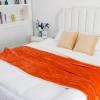 imageNICETOWN Halloween Twin Fleece Plush Blanket Fashion Fuzzy Gifts for Family Soft Lightweight Fluffy Fleece Plush Couch Blankets for Living RoomBedroomSofa 60 x 80 inches BlackOrange