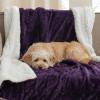 imageNICETOWN Halloween Twin Fleece Plush Blanket Fashion Fuzzy Gifts for Family Soft Lightweight Fluffy Fleece Plush Couch Blankets for Living RoomBedroomSofa 60 x 80 inches BlackPurple