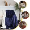 imageNICETOWN Halloween Twin Fleece Plush Blanket Fashion Fuzzy Gifts for Family Soft Lightweight Fluffy Fleece Plush Couch Blankets for Living RoomBedroomSofa 60 x 80 inches BlackNavy Blue