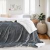 imageNICETOWN Halloween Twin Fleece Plush Blanket Fashion Fuzzy Gifts for Family Soft Lightweight Fluffy Fleece Plush Couch Blankets for Living RoomBedroomSofa 60 x 80 inches BlackDark Grey