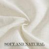 imageNICETOWN Linen Textured Door Curtain  White Sidelight Panel Curtain Semi Sheer French Front Door Curtain with Tieback for Kitchen 30 inches W x 40 inches L Single PanelLinen