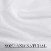 imageNICETOWN Linen Textured Door Curtain  White Sidelight Panel Curtain Semi Sheer French Front Door Curtain with Tieback for Kitchen 30 inches W x 40 inches L Single PanelWhite