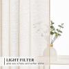 imageNICETOWN Linen Textured Door Curtain  White Sidelight Panel Curtain Semi Sheer French Front Door Curtain with Tieback for Kitchen 30 inches W x 40 inches L Single PanelBeige