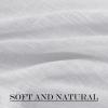 imageNICETOWN Linen Textured Door Curtain  White Sidelight Panel Curtain Semi Sheer French Front Door Curtain with Tieback for Kitchen 30 inches W x 40 inches L Single PanelLight Grey