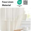 imageNICETOWN Linen Textured Door Curtain  White Sidelight Panel Curtain Semi Sheer French Front Door Curtain with Tieback for Kitchen 30 inches W x 40 inches L Single PanelIvory White