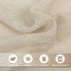 imageNICETOWN Linen Textured Door Curtain  White Sidelight Panel Curtain Semi Sheer French Front Door Curtain with Tieback for Kitchen 30 inches W x 40 inches L Single PanelBeige