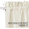 imageNICETOWN Linen Textured Door Curtain  White Sidelight Panel Curtain Semi Sheer French Front Door Curtain with Tieback for Kitchen 30 inches W x 40 inches L Single PanelOff White