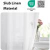 imageNICETOWN Linen Textured Door Curtain  White Sidelight Panel Curtain Semi Sheer French Front Door Curtain with Tieback for Kitchen 30 inches W x 40 inches L Single PanelWhite