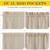 imageNICETOWN Linen Textured Door Curtain  White Sidelight Panel Curtain Semi Sheer French Front Door Curtain with Tieback for Kitchen 30 inches W x 40 inches L Single PanelAngora