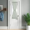 imageNICETOWN Linen Textured Door Curtain  White Sidelight Panel Curtain Semi Sheer French Front Door Curtain with Tieback for Kitchen 30 inches W x 40 inches L Single PanelSage Green