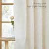 imageNICETOWN Natural Linen Curtains ampamp Drapes for Windows 84 inch Long Rod Pocket ampamp Back Tab Thick Flax Semi Sheer Privacy Assured with Light Filtering for BedroomLiving Room W55 x L84 2 PiecesNatural
