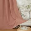 imageNICETOWN Natural Linen Curtains ampamp Drapes for Windows 84 inch Long Rod Pocket ampamp Back Tab Thick Flax Semi Sheer Privacy Assured with Light Filtering for BedroomLiving Room W55 x L84 2 PiecesTerracotta