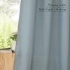 imageNICETOWN Natural Linen Curtains ampamp Drapes for Windows 84 inch Long Rod Pocket ampamp Back Tab Thick Flax Semi Sheer Privacy Assured with Light Filtering for BedroomLiving Room W55 x L84 2 PiecesStone Blue