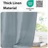 imageNICETOWN Natural Linen Curtains ampamp Drapes for Windows 84 inch Long Rod Pocket ampamp Back Tab Thick Flax Semi Sheer Privacy Assured with Light Filtering for BedroomLiving Room W55 x L84 2 PiecesStone Blue