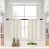 imageNICETOWN Natural Linen Curtains ampamp Drapes for Windows 84 inch Long Rod Pocket ampamp Back Tab Thick Flax Semi Sheer Privacy Assured with Light Filtering for BedroomLiving Room W55 x L84 2 PiecesNatural