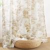 imageNICETOWN Natural Linen Curtains ampamp Drapes for Windows 84 inch Long Rod Pocket ampamp Back Tab Thick Flax Semi Sheer Privacy Assured with Light Filtering for BedroomLiving Room W55 x L84 2 PiecesCoffee