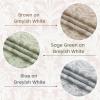 imageNICETOWN Natural Linen Curtains ampamp Drapes for Windows 84 inch Long Rod Pocket ampamp Back Tab Thick Flax Semi Sheer Privacy Assured with Light Filtering for BedroomLiving Room W55 x L84 2 PiecesBrown on Greyish White