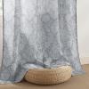 imageNICETOWN Natural Linen Curtains ampamp Drapes for Windows 84 inch Long Rod Pocket ampamp Back Tab Thick Flax Semi Sheer Privacy Assured with Light Filtering for BedroomLiving Room W55 x L84 2 PiecesBlue on Greyish White