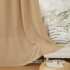 imageNICETOWN Natural Linen Curtains ampamp Drapes for Windows 84 inch Long Rod Pocket ampamp Back Tab Thick Flax Semi Sheer Privacy Assured with Light Filtering for BedroomLiving Room W55 x L84 2 PiecesBurlap