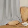 imageNICETOWN Natural Linen Curtains ampamp Drapes for Windows 84 inch Long Rod Pocket ampamp Back Tab Thick Flax Semi Sheer Privacy Assured with Light Filtering for BedroomLiving Room W55 x L84 2 PiecesGrey