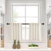 imageNICETOWN Natural Linen Curtains ampamp Drapes for Windows 84 inch Long Rod Pocket ampamp Back Tab Thick Flax Semi Sheer Privacy Assured with Light Filtering for BedroomLiving Room W55 x L84 2 PiecesNatural
