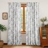 imageNICETOWN Natural Linen Curtains ampamp Drapes for Windows 84 inch Long Rod Pocket ampamp Back Tab Thick Flax Semi Sheer Privacy Assured with Light Filtering for BedroomLiving Room W55 x L84 2 PiecesBlack