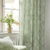 imageNICETOWN Natural Linen Curtains ampamp Drapes for Windows 84 inch Long Rod Pocket ampamp Back Tab Thick Flax Semi Sheer Privacy Assured with Light Filtering for BedroomLiving Room W55 x L84 2 PiecesSage Green on Greyish White