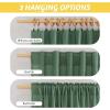 imageNICETOWN Natural Linen Curtains ampamp Drapes for Windows 84 inch Long Rod Pocket ampamp Back Tab Thick Flax Semi Sheer Privacy Assured with Light Filtering for BedroomLiving Room W55 x L84 2 PiecesOlive Green